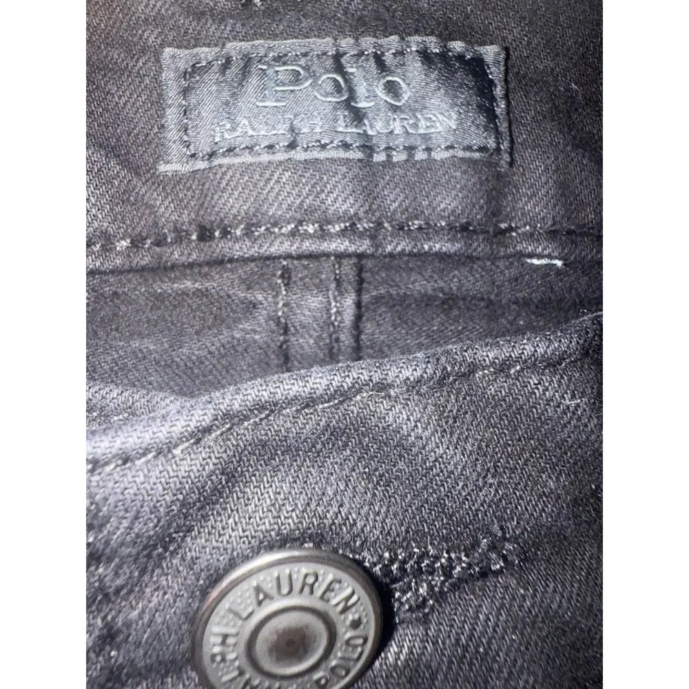 Polo Ralph Lauren Varick Slim Straight Jeans Mens‎ 38x30 Black Denim Casual